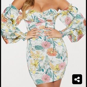 Pretty Little Thing off the shoulder dress